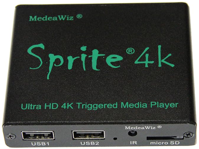 Medeawiz Dv S4 Sprite Looping 4K Media Player   Seamless Audio Video Auto Repeater 2160P 60Hz Hdmi, Ntsc And Pal Outputs   Trigg