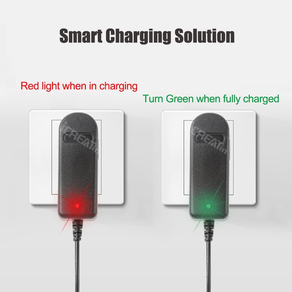 Icreatin 8.4V 1A Power Adapter Li Ion Battery Charger With Led Indicator 2.1X5.5Mm Interface Suitable For 7.2V 7.4V 8.4V 2 Strin