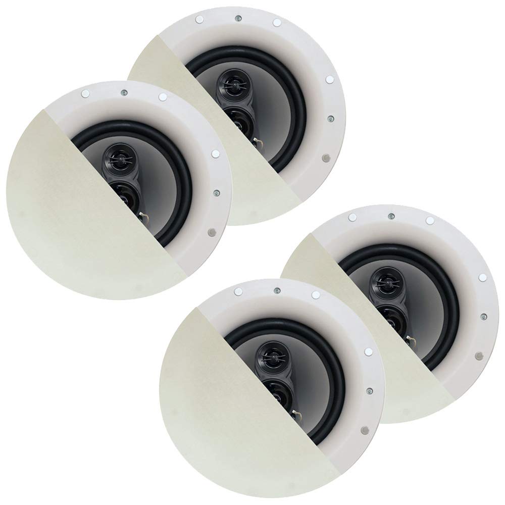 Acoustic Audio CSic84 Frameless in Ceiling 8 Speaker 2 Pair Pack 3 Way Home Theater Speakers
