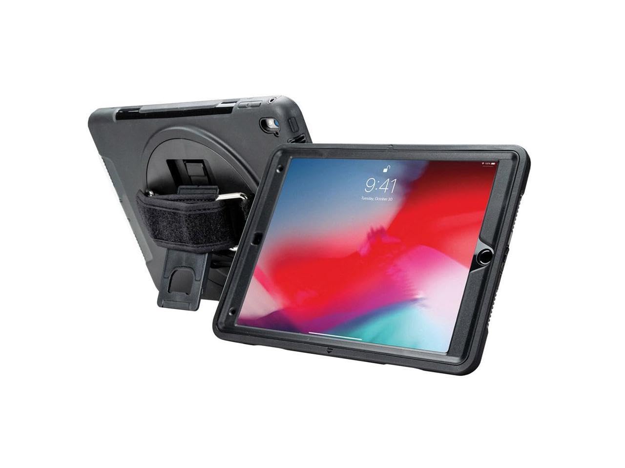 Protective Kickstand Case   Cta Impact Resistant Hard Protective Case With Built In 360       Rotatable Grip Kickstand For Ipad