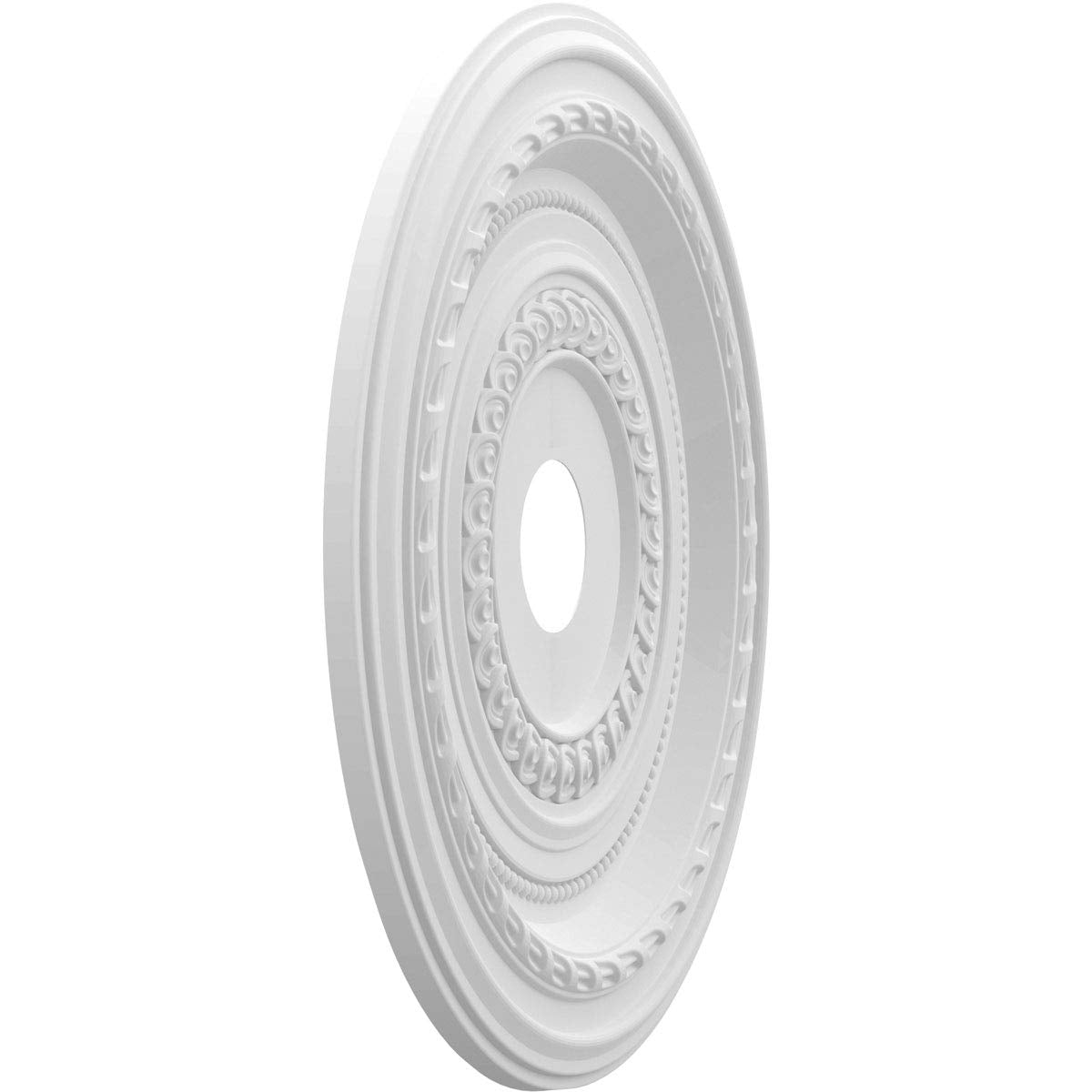 Ekena Millwork Cmp22Co Cole Thermoformed Pvc Ceiling Medallion (Fits Canopies Up To 6''), 22''Od X 3 1/2''Id X 1''P