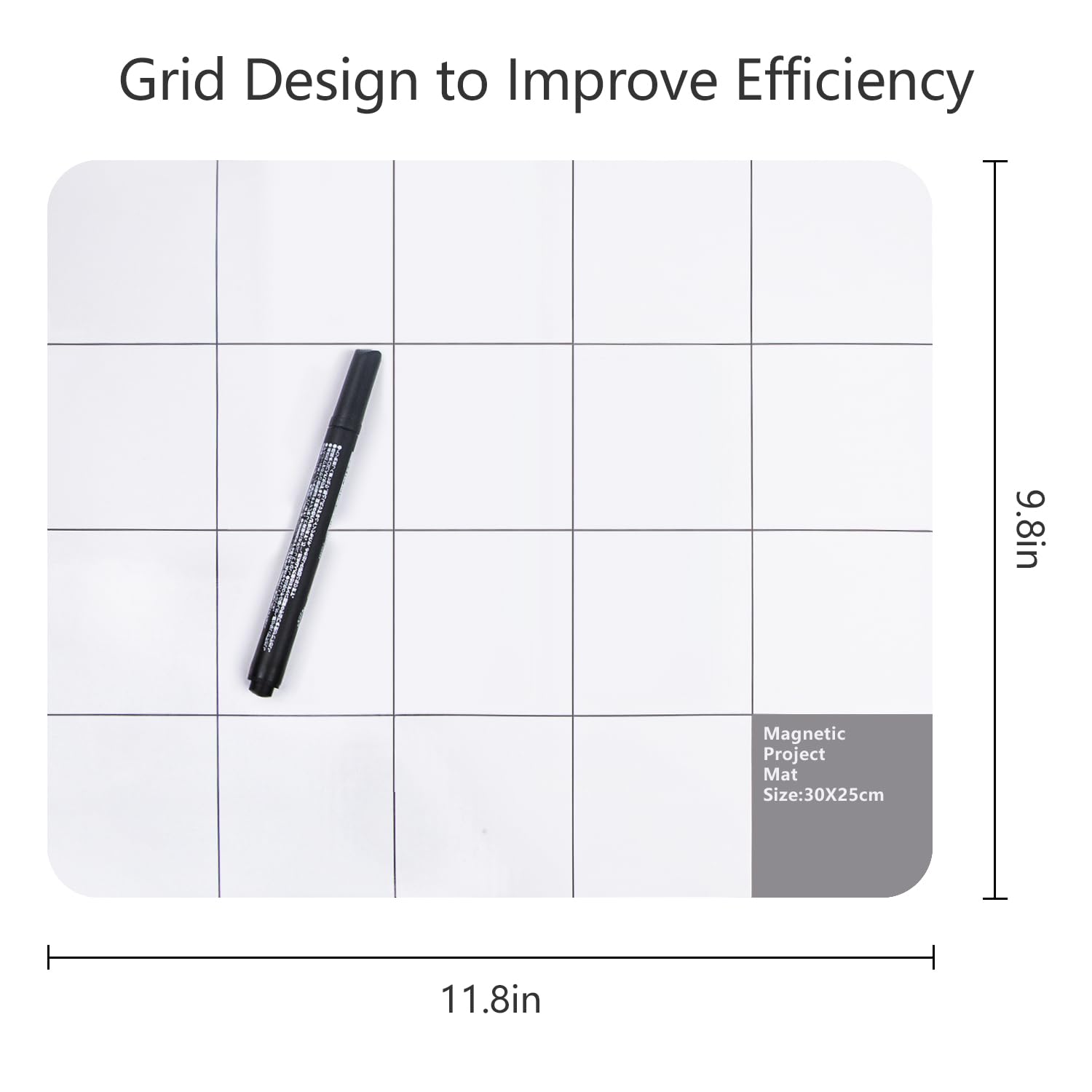 Magnetic Project Mat Showpin Magnetic Mat For Screws With Dry Erase Pen   Large Size Magnetic Pad Preventing Small Screws From G