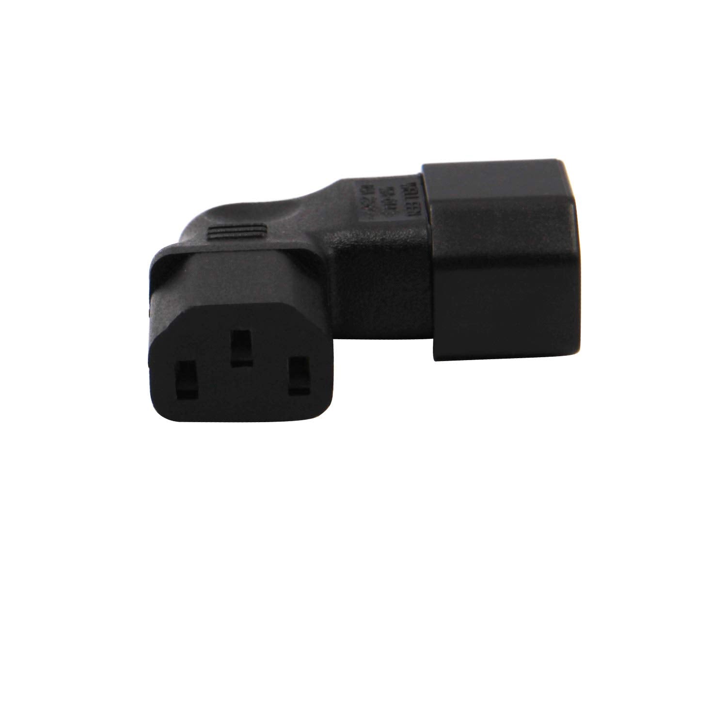 Wymect 2 Pack Right Angle Iec C14 To C13 Power Adapter Pdu Power Extension For Lcd Led Tv Wall Mount