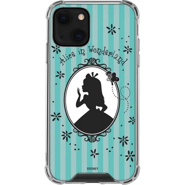 Skinit Clear Phone Case Compatible With Iphone 13   Officially Licensed Disney Alice In The Mirror Design