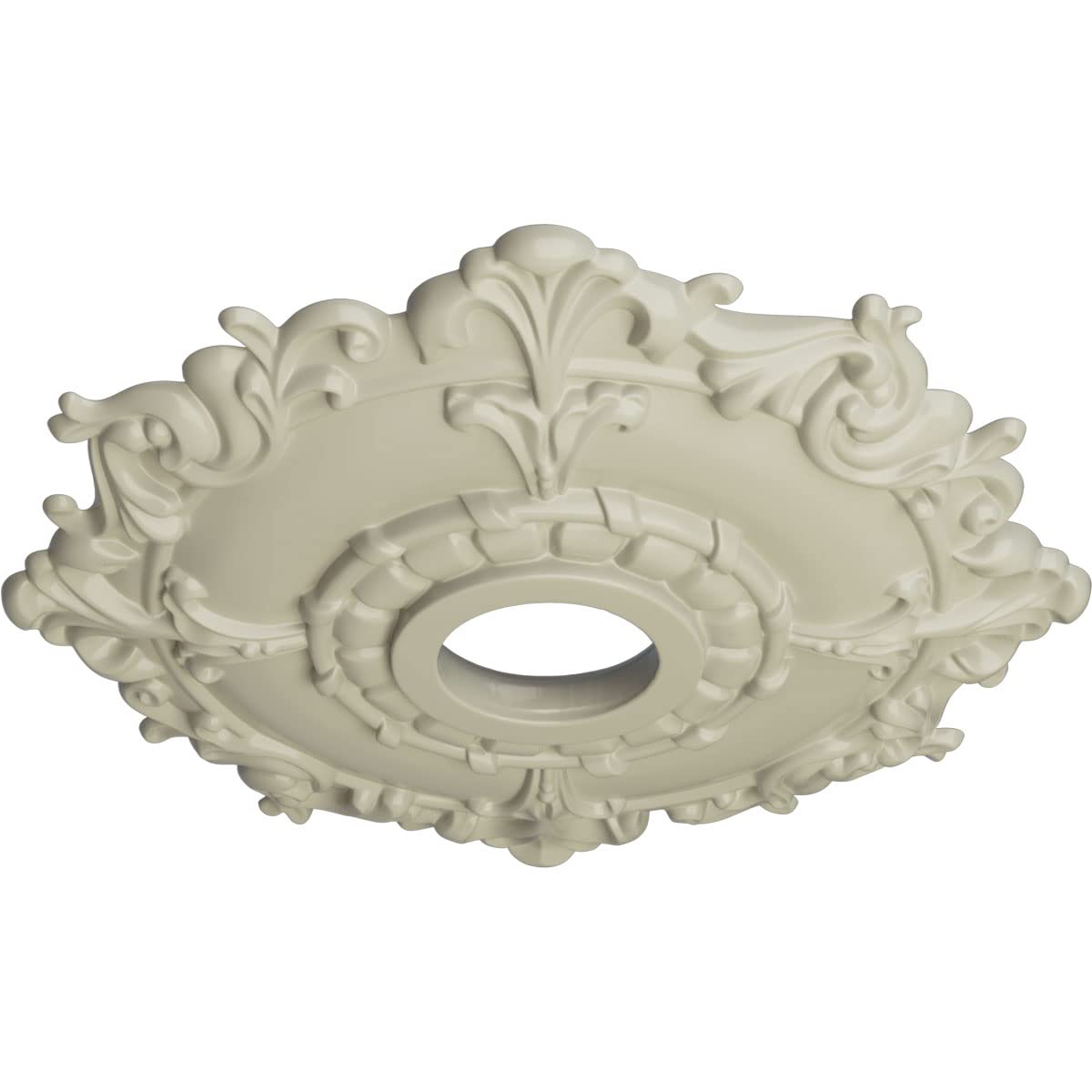 Ekena Millwork Cm18Rlcyf Riley Ceiling Medallion, 18 Od X 3 1/2 Id X 1 1/2 P, Clear Yellow