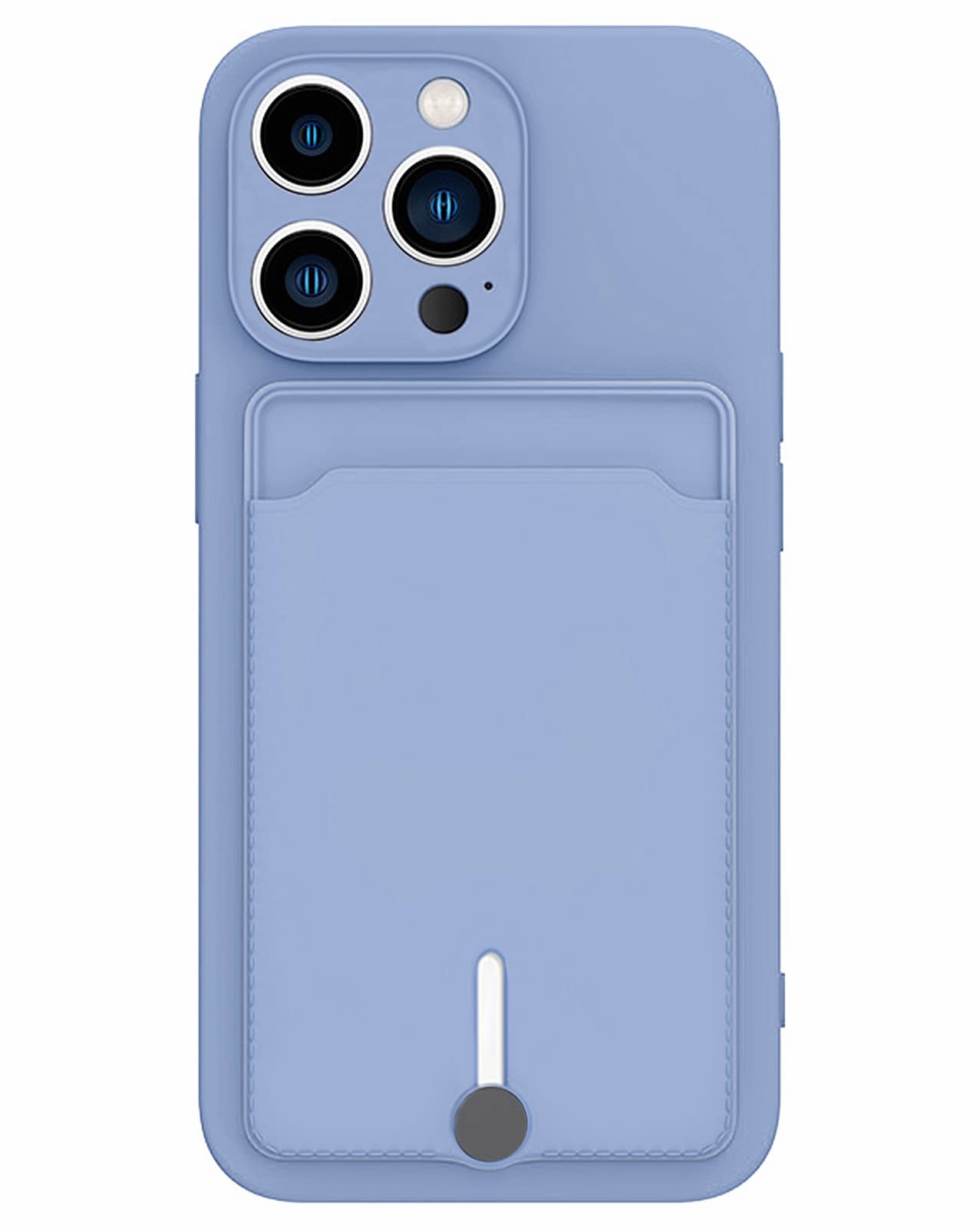 Jiatay For Iphone 11 Case With Card Holder [Slim + Protective] Silicone Phone Case Iphone 11 Wallet For Women Men (Purple Blue)