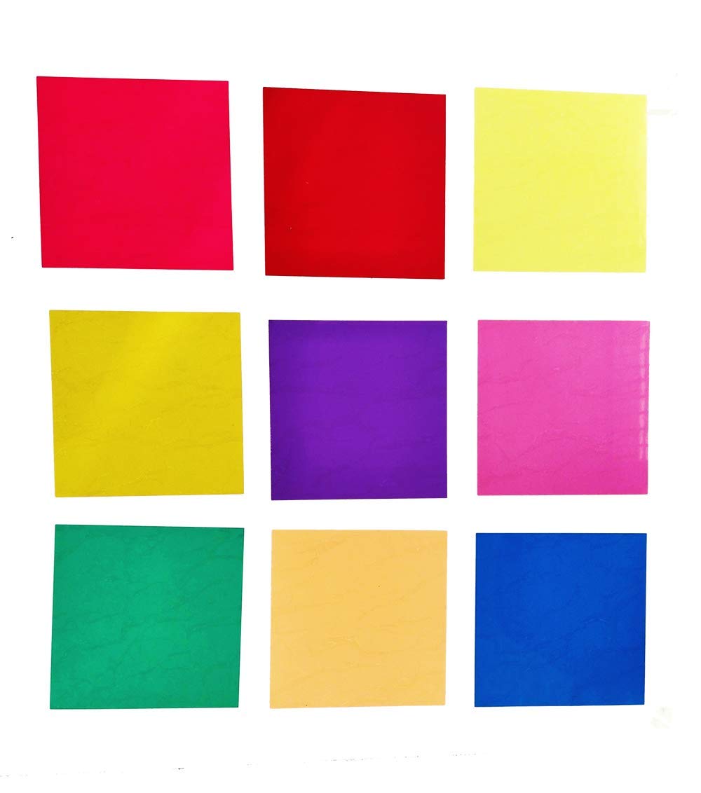 Best Starloop 18 Pack Light Gels Colored Overlays Transparency Color Film Plastic Sheets Correction Gel Light Filter Sheet, 20X2
