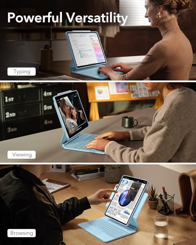 Esr Ipad Air 13 Inch Keyboard (M2, 2024), Ipad Air 13 Inch Case With Keyboard, Easy Set Magnetic Stand, Portrait/Landscape Mode,