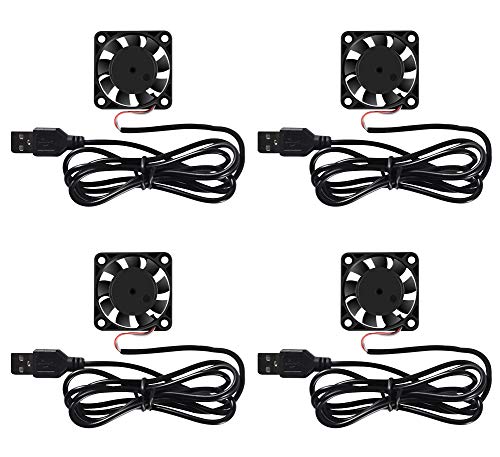 4 Pack Usb Brushless Cooling Fan 40Mm Fan High Performance Dc 5V Cooling Fan Speed 4200 Rpm Fan For Small Appliances Series Repl