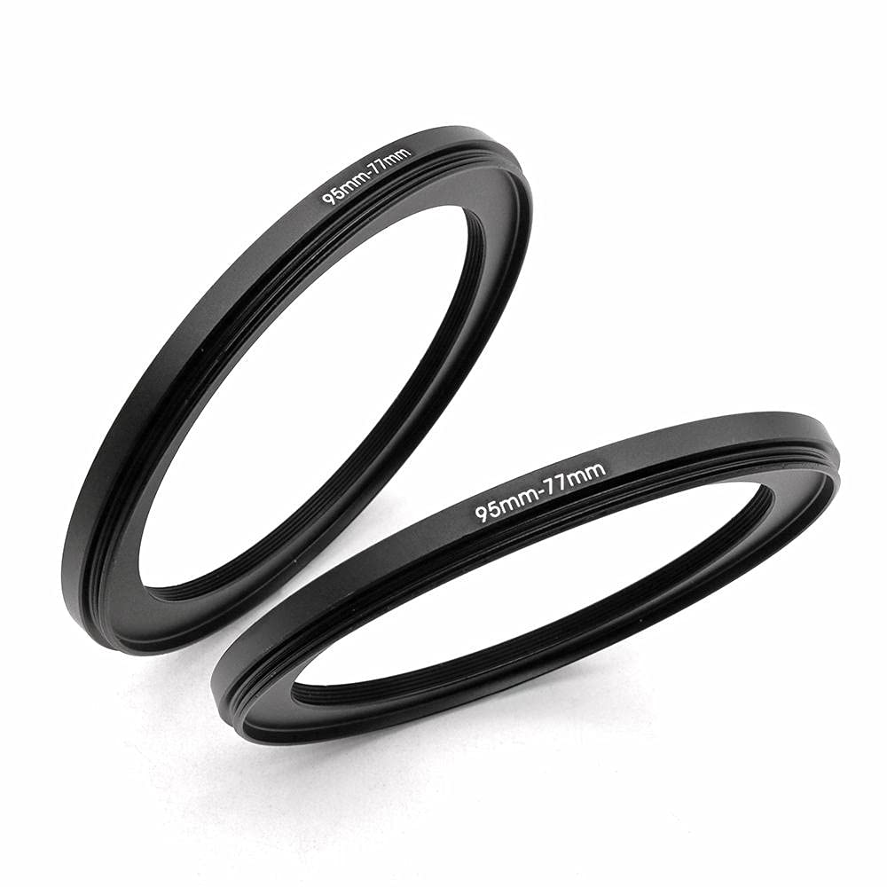 95 To 77Mm Metal Step Rings, 95Mm To 77Mm Step Down Ring Filter Ring Adapter For 95Mm Camera Lens & 77Mm Uv Cpl Nd Filters Hoods