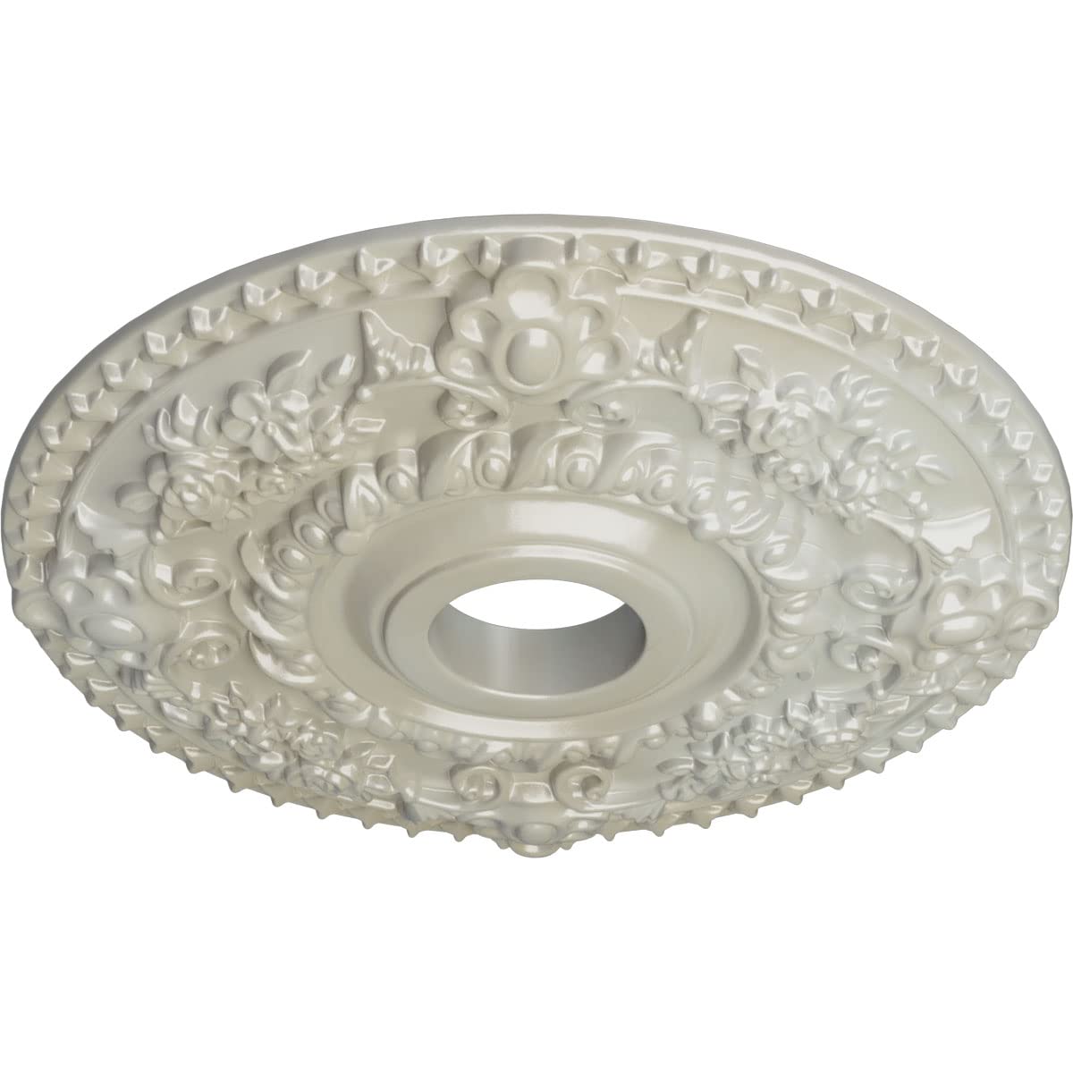 Ekena Millwork Cm18Rofbs Rose Ceiling Medallion, 18 Od X 3 1/2 Id X 1 1/2 P, Flash Blue