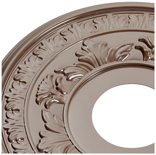 Ekena Millwork 13Od X 3 1/2Id X 3/4P Baltimore Thermoformed Pvc Ceiling Medallion (Fits Canopies Up To 5 1/4), Ultracover Satin