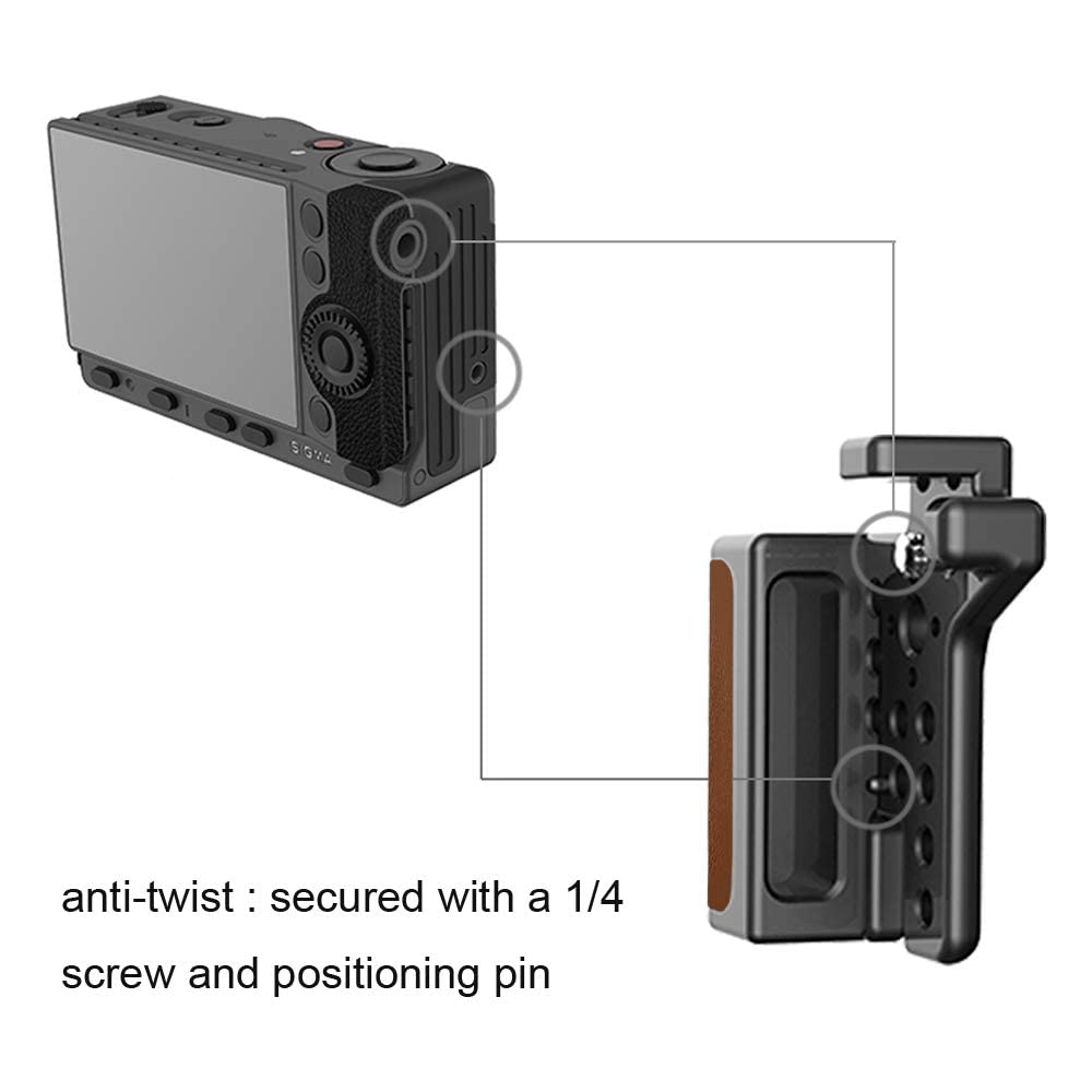 Niceyrig Grip For Sigma Fpl Fp, Camera Right Handle With Premium Leather (Brown Color)   370