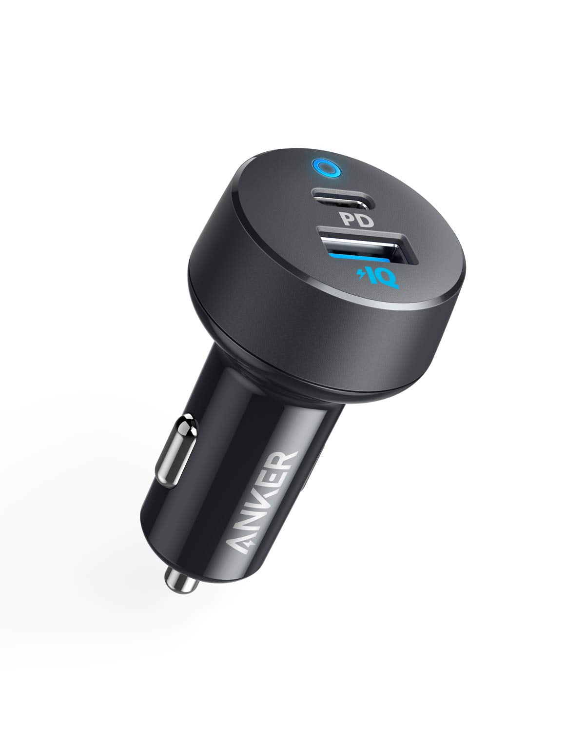 USB C Car Charger, Anker 30W 2-Port Type C Fast Car Charger with 18W Power Delivery and 12W PIQ, PowerDrive PD 2 with LED for iP