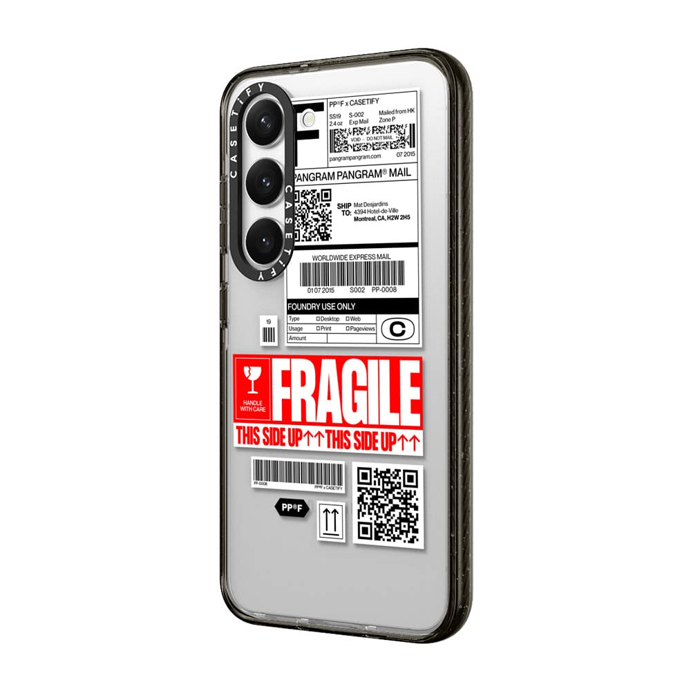 Casetify Impact Samsung Galaxy S23+ Case [4X Military Grade Drop Tested / 8.2Ft Drop Protection]   Pp 0008   Clear Black