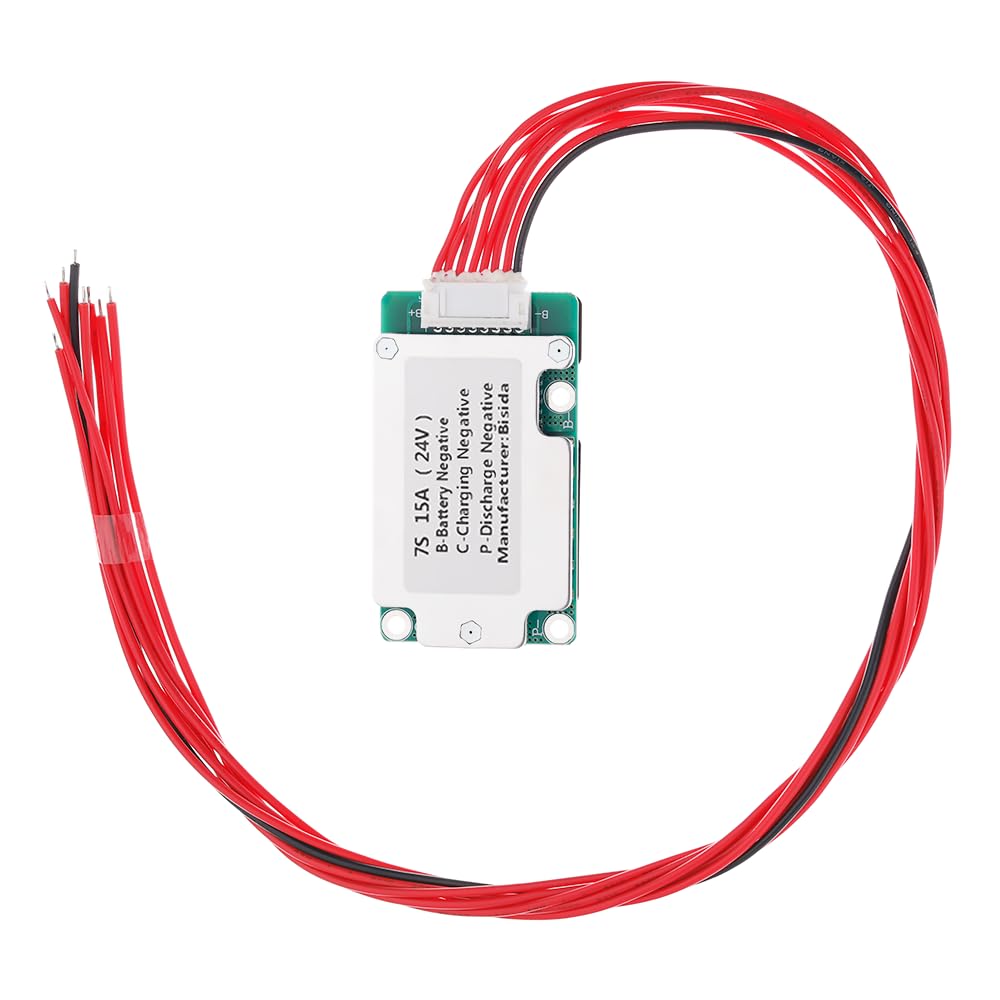 Bisida 7S Bms 24V 15A Li Ion Pcb Protection Board With Ntc, Ten Functional Protections, Split Ports, For Lithium Ion Battery Pac
