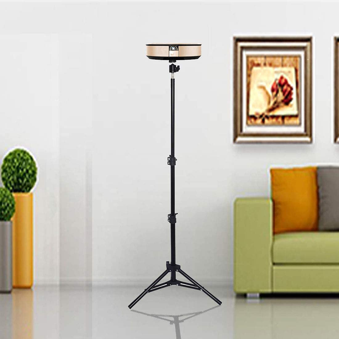 Projector Tripod Stand, Portable Tripod Mount Floor Stand 17'' To 39'', Folding Floor Tripod Stand, Outdoor Stand For Small Proj