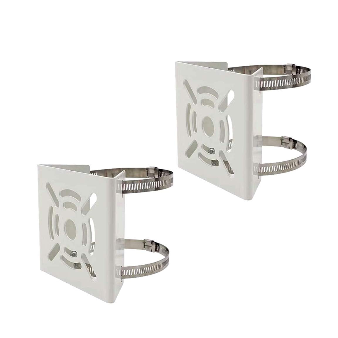 Ares Vision Universal Cctv Camera Metal Pole Mount Junction Bracket (2 Pack)   Durable Camera Pole Mount, Reliable Cctv Pole Mount, Sturdy Pole Mount For Cctv Cameras, Easy Installation