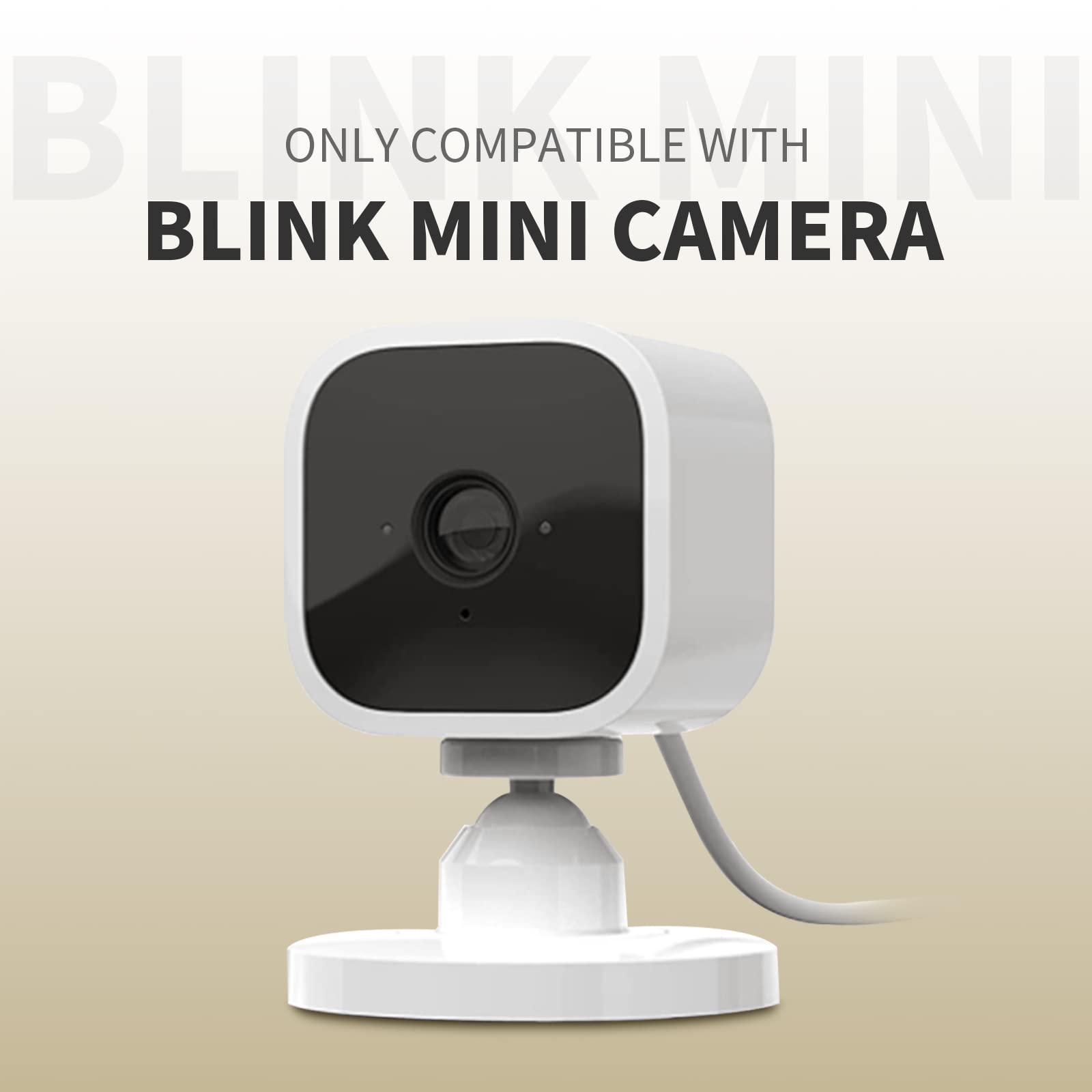 Blink Mini Mount, Strong Adhesive Durable Wall Mount Bracket Stand For Blink Mini Indoor Camera, No Drill, No Screws, Decorate D