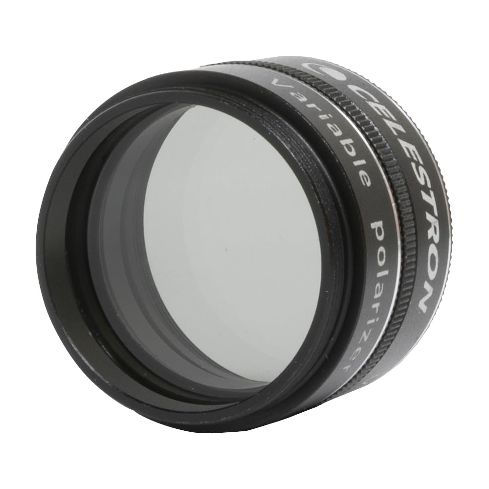 Celestron  Variable Polarizing Moon Filter for Telescopes  Fits 1.25 Telescope Eyepieces  Adjustable 140% Light Transmissio
