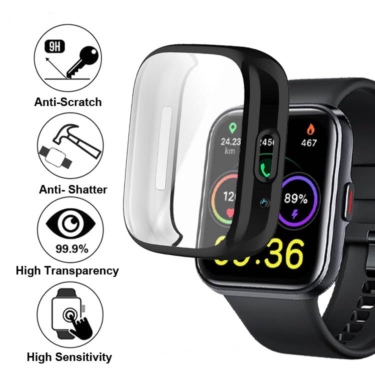 Smaate Watch Cases Compatible With Id208 Plus 1.8    Enomir Fitpolo Quican Tensky Veryfit Smart Watch, Tpu Case With Screen Prot