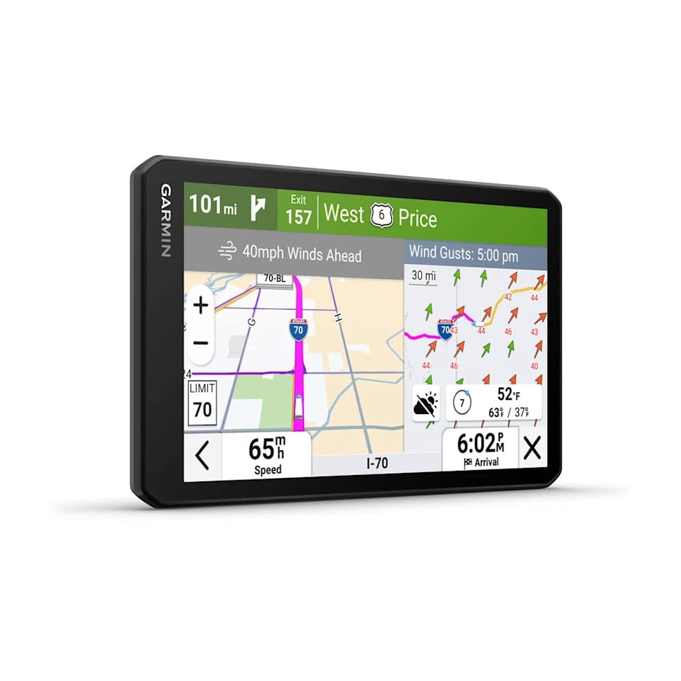 Garmin Dezl Cam Otr725 Gps Truck Navigator With Dash Cam 7'' Display Touchscreen, Commercial Gps Navigation For Semi-Truck Drive