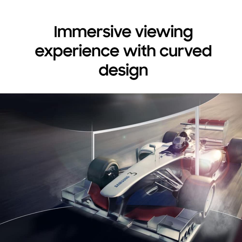 SAMSUNG 27" Curved White Monitor - 1080p LED, AMD FreeSync, 60Hz, Anti-Glare, HDMI & DisplayPort