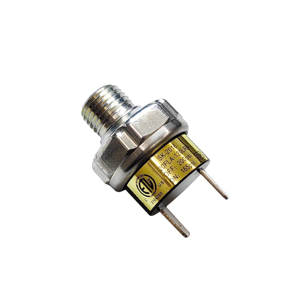 Air Pressure Switch 165 200 Psi Tank Mount Type Thread 1/4'' Npt 12V 24V Dc Air Compressor Pressure Switch For Air Train Horn 16