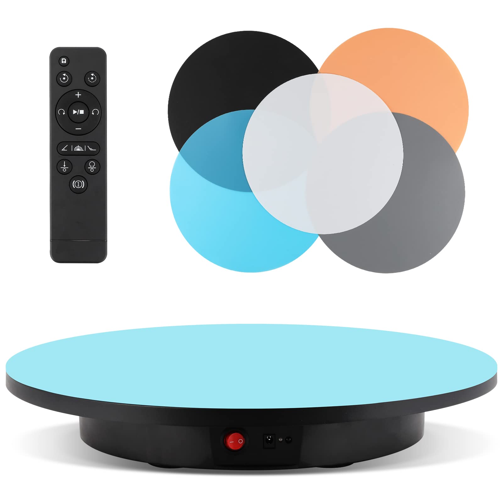 Baoshishan Photography Turntable With Remote Control, 16.5''/220Lb Rotating Display Stand, Motorized Turntable For 360 Degree Im