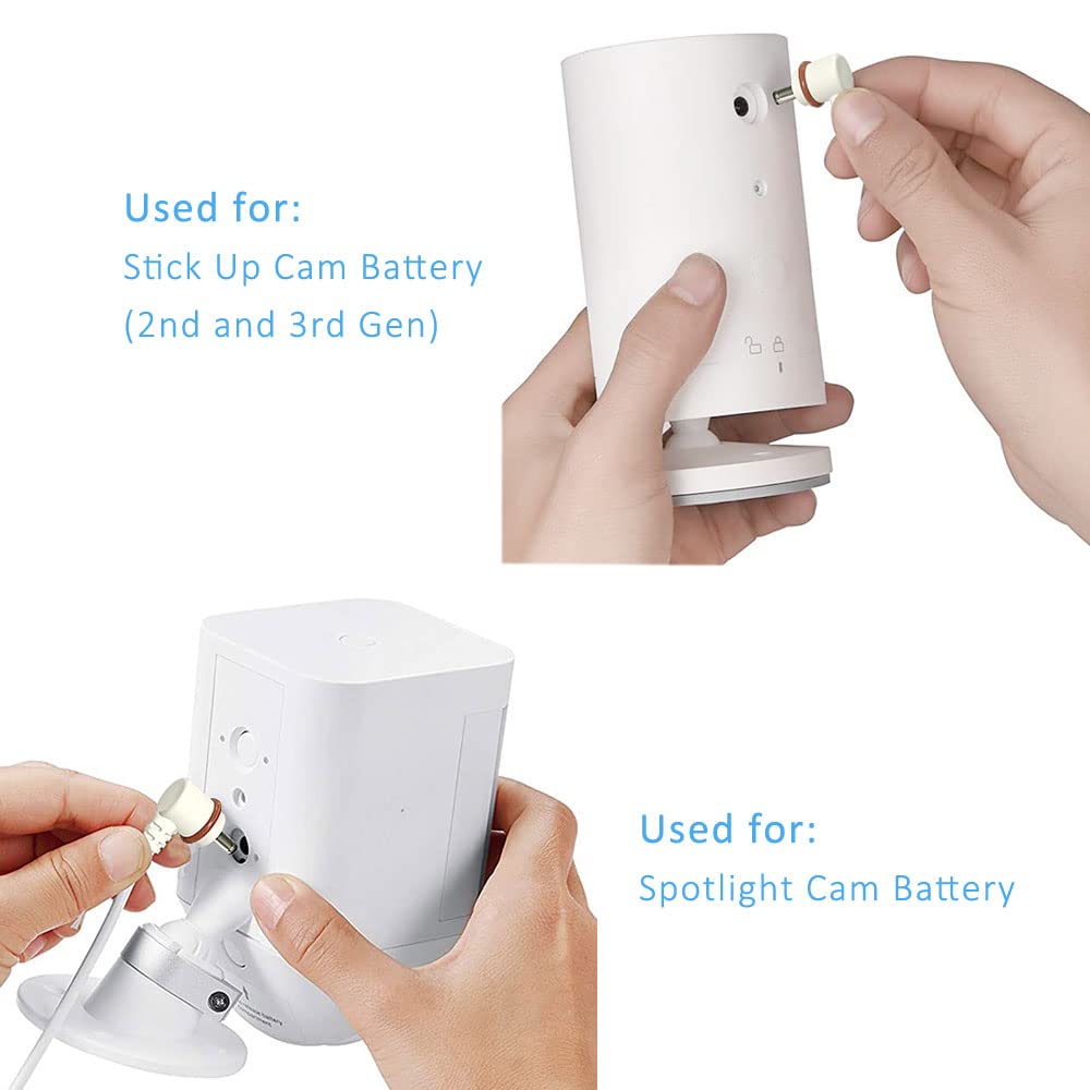 Karotto 16Ft Power Cord With Adapter For Ring Stick Up Cam Battery 3Rd Gen/2Nd Gen/Plug In,Ring Spotlight Cam Battery  1Pack