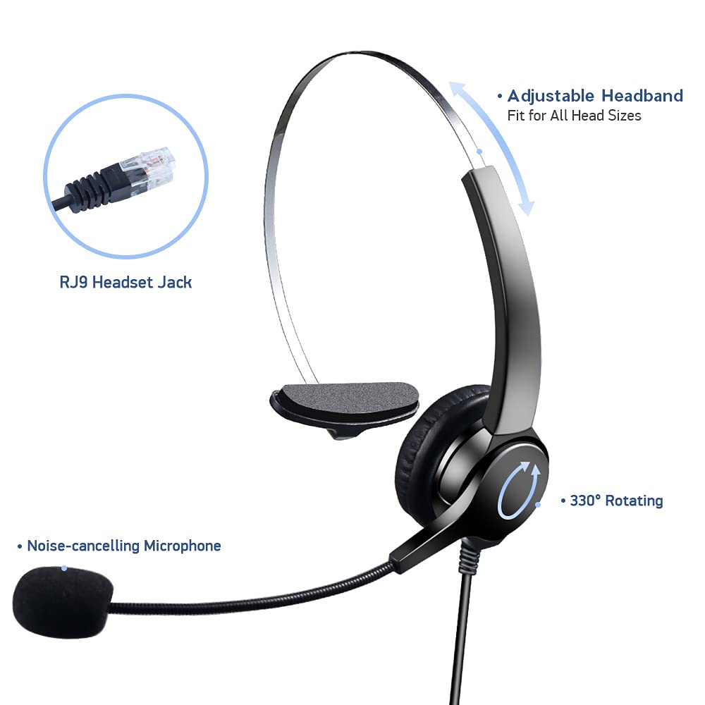 Callany Call Center Telephone With Noise Cancellation Headset (Ht500)