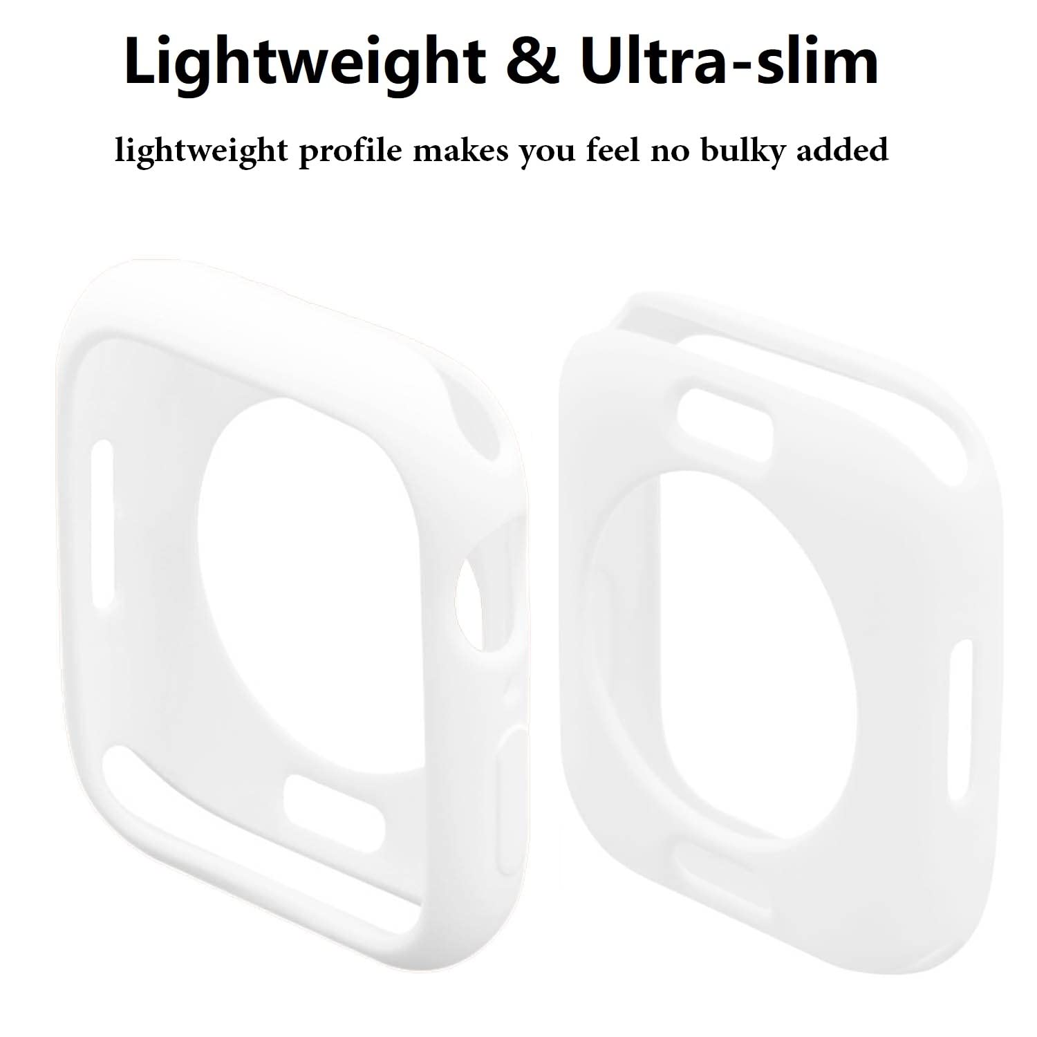 Hontao Ultra Thin Soft Tpu Shockproof Bumper Case For Iwatch Apple Watch Series Ultra 2/Ultra White 49Mm