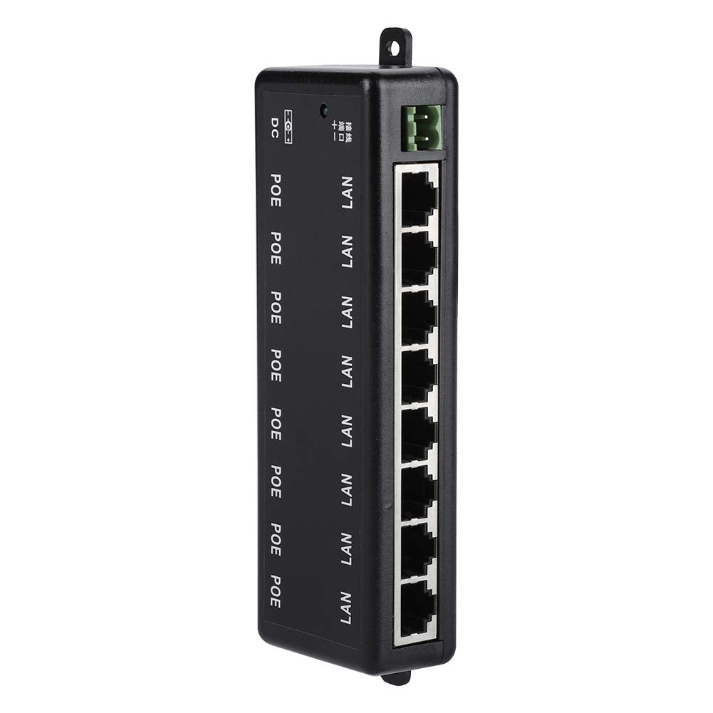 8 Port Poe Injector All In One Dc12V 48V 8 Interfaces Passive Adapter Power Over Ethernet Module Injector