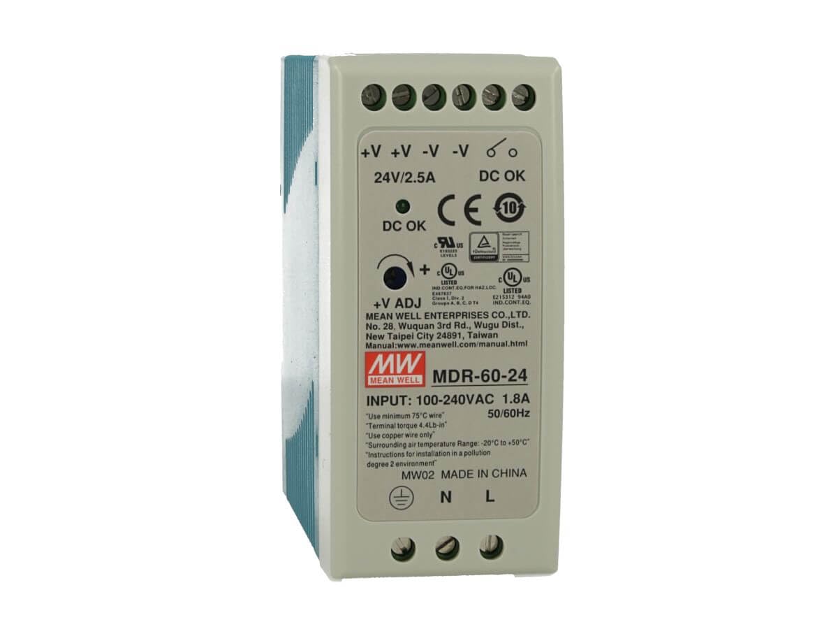 Mean Well Mdr 60 24 Din Rail Power Supply 24V 2.5 Amp 60W
