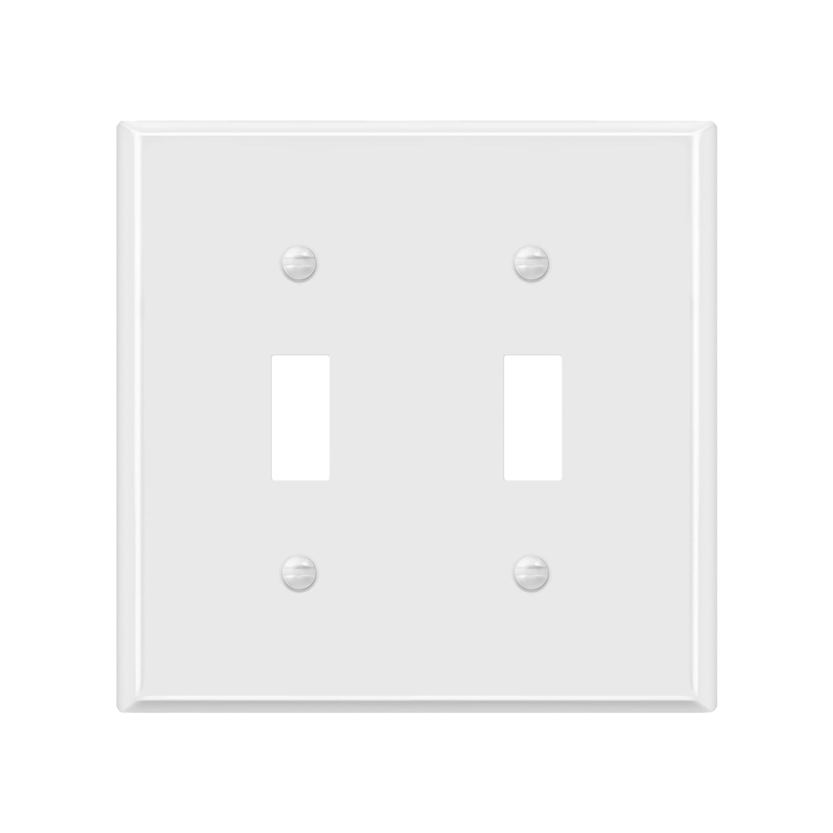 Enerlites Double Toggle Light Switch Metal Cover Plate, Stainless Steel Wall Plate, Corrosion Resistant, Standard Size 2 Gang 45