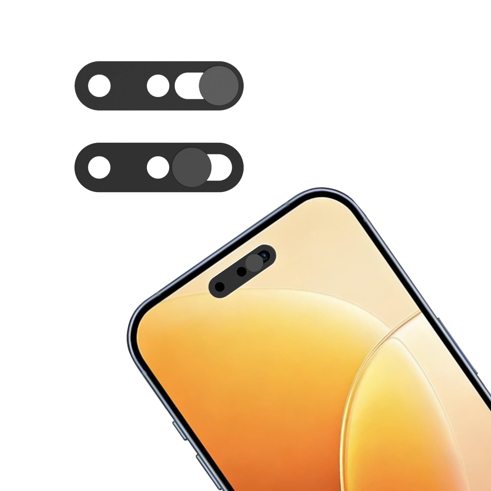 Front Camera Privacy Cover Compatible for iPhone 17/17Air/17 Pro/17 Pro Pro Max, [2 Pack] AntiSpy Lens Protector, Webcam Slide 