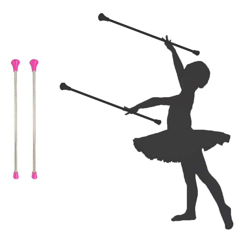Oiloda Twirling Baton 21 Inches Marching Baton Spinning Dance Baton Metal Gymnastics Parade Stick For Child In Majorette 2 Pack