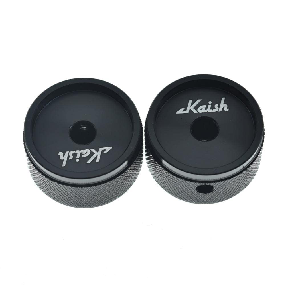 Kaish 2-Pack 1-3/16(30Mm) Diam. Aluminium Potentiometer Knobs 1/4 Universal Metal Pot Knobs With Indicator And Set Screw For Amp