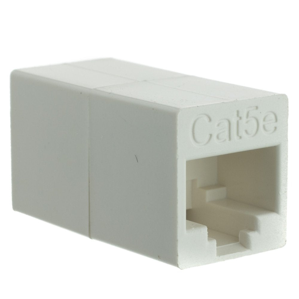 Cat5E Crossover Coupler, White, Rj45 Female, Unshielded