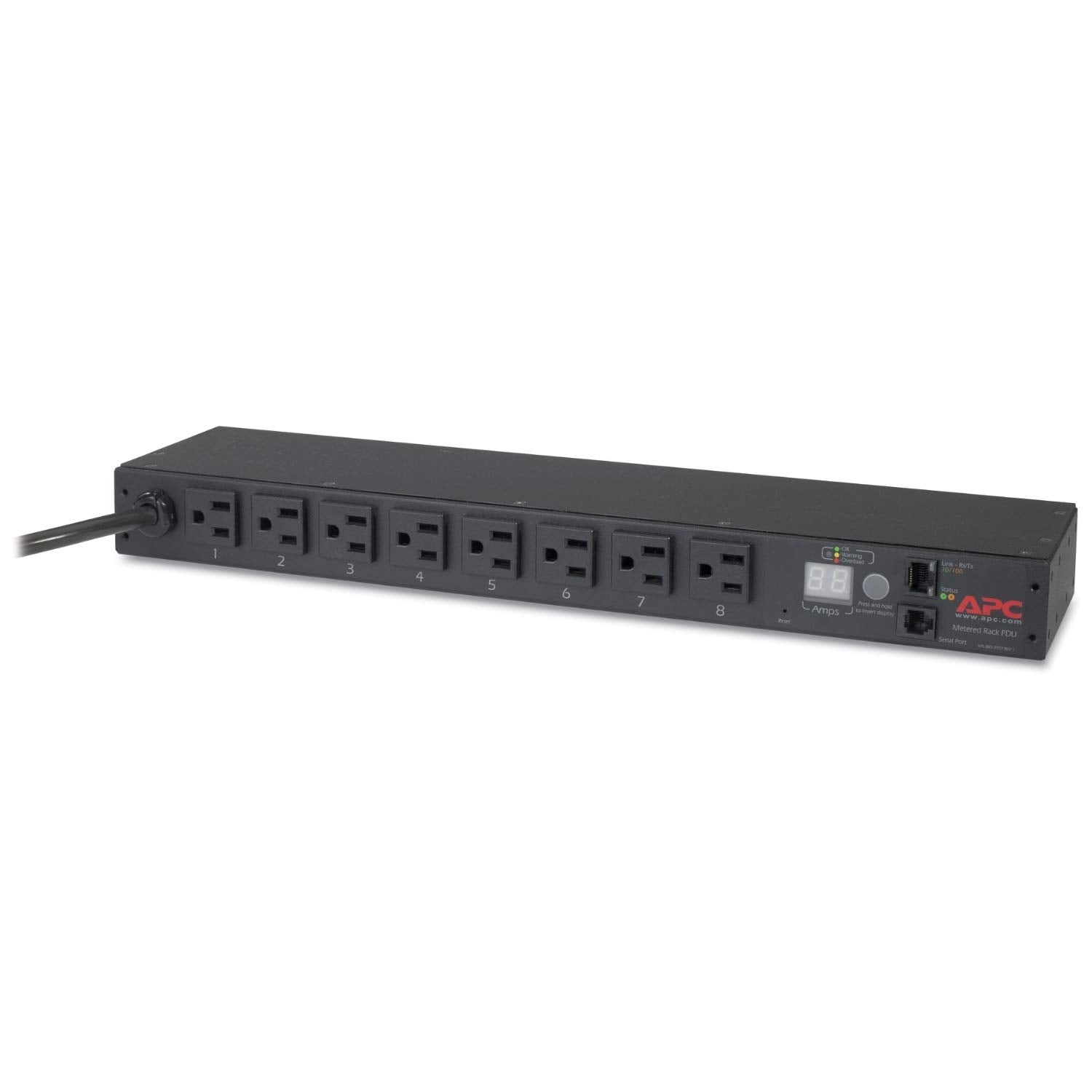 Apc Rack Pdu, Metered, 1U, 15A, 100/120V, (8) 5 15 (Ap7800B)