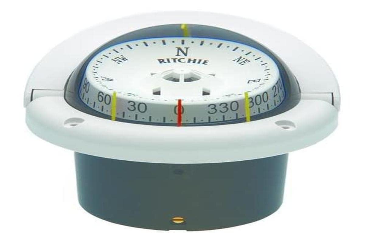 Recmar Ritchie Hf 743W Helmsman Compass   Flush Mount   White