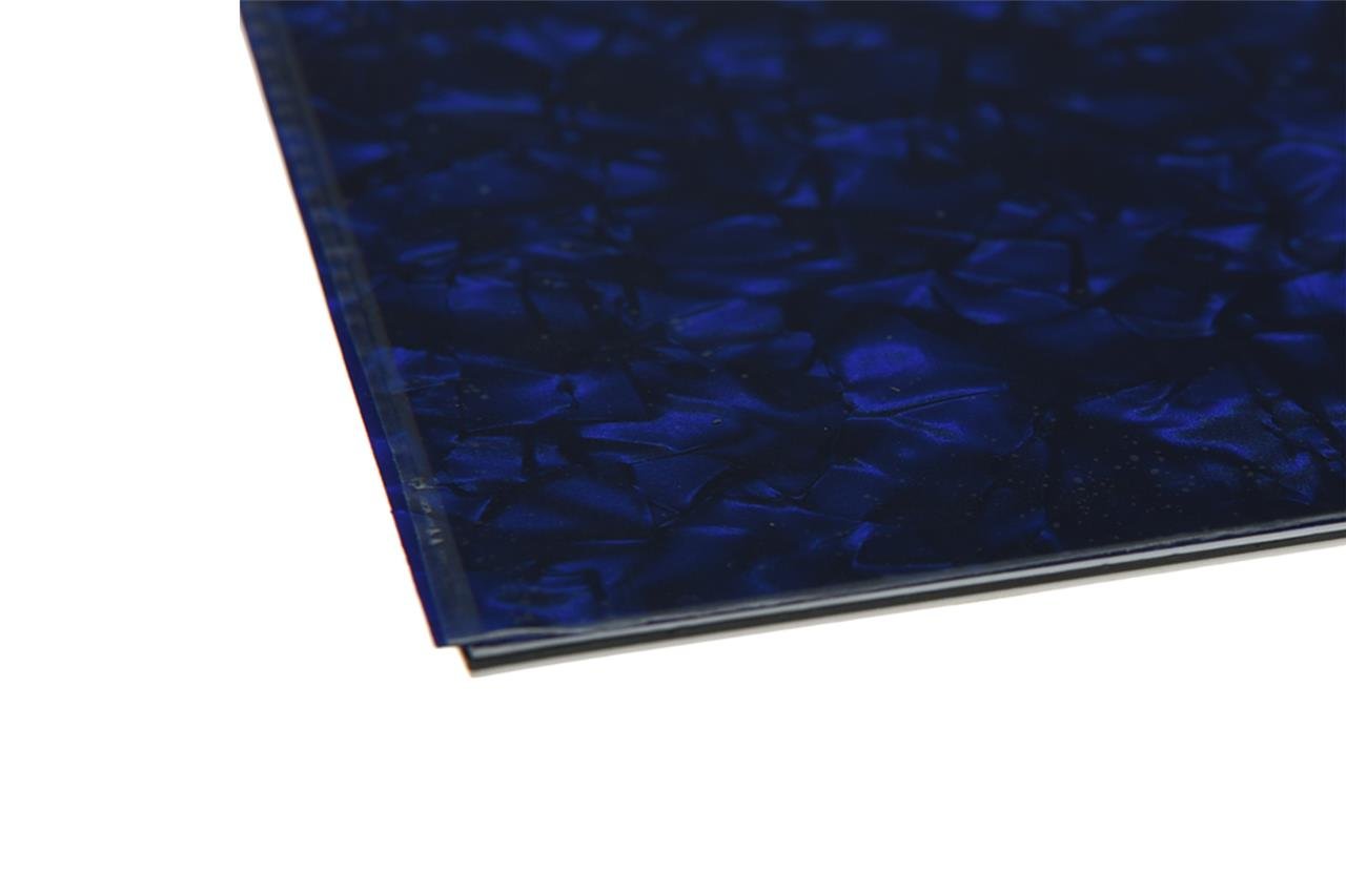 Dopro Uncut 11X17 Diy Blank Guitar Bass Pickguard Material Sheet Scratch Plate Material Sheet 29X43Cm Blue Pearl (Cut Your Own P