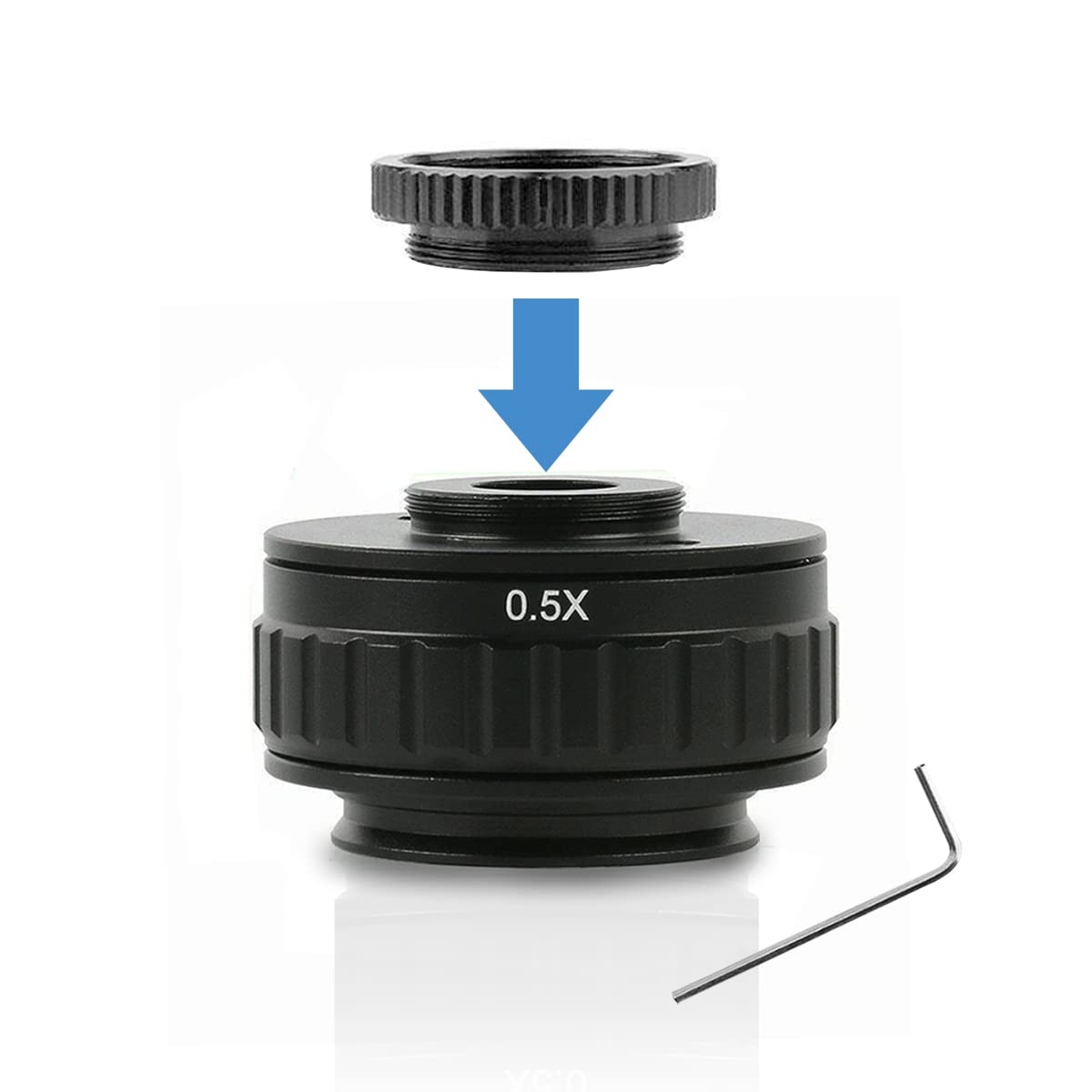 Parco Scientific Cm 19 0.5X Ctv Microscope Adapter For Trinocular Stereo Microscope, With 5Mm C Cs Mount Lens Adapter Ring