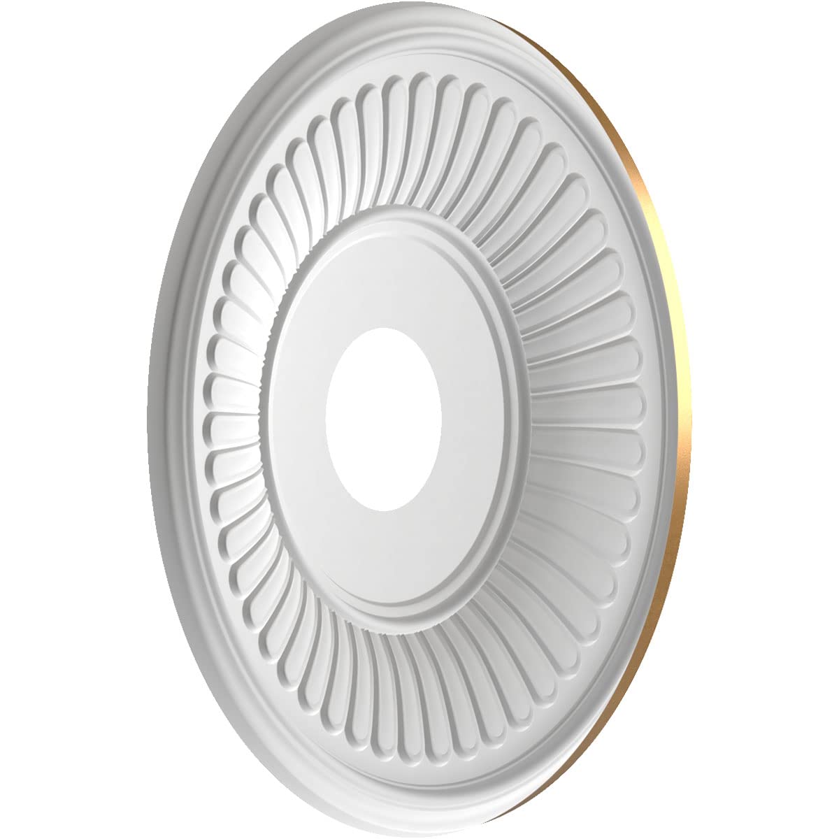 Ekena Millwork Cmp16Bebgl Berkshire Thermoformed Pvc Ceiling Medallion (Fits Canopies Up To 7), 16Od X 3 1/2Id X 1P, Bright Coat