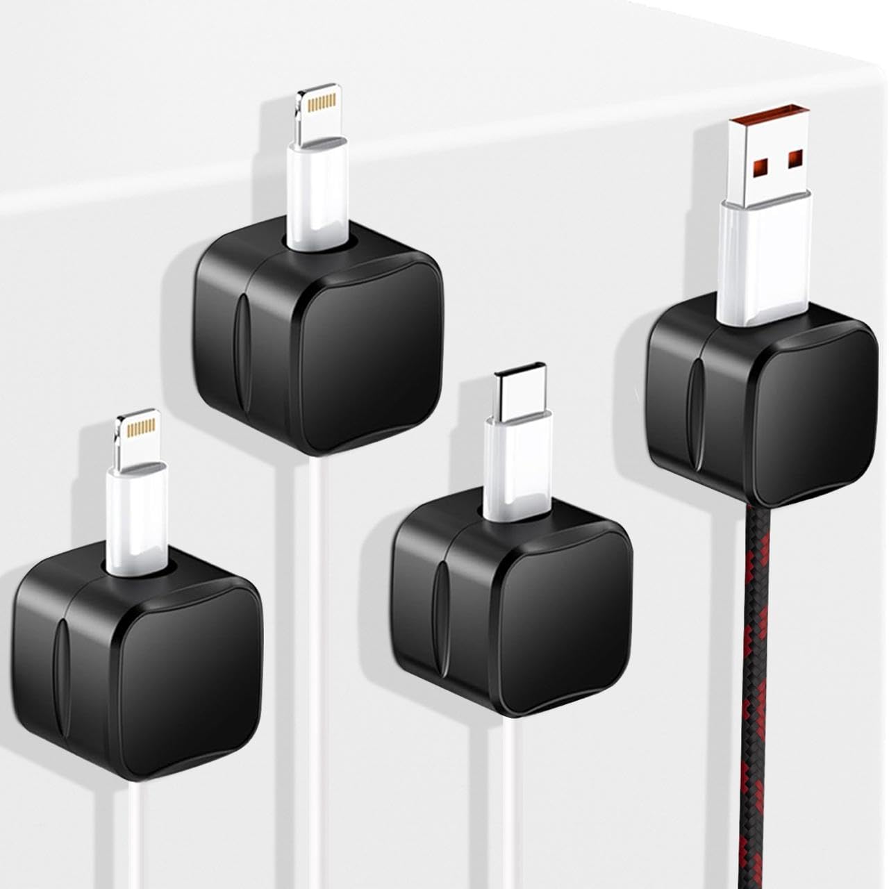 GadgetBite Magnetic Cable Organizer Clips  SelfAdhesive Wire Management Solution for Home and Office,Car,Desk, management Solut