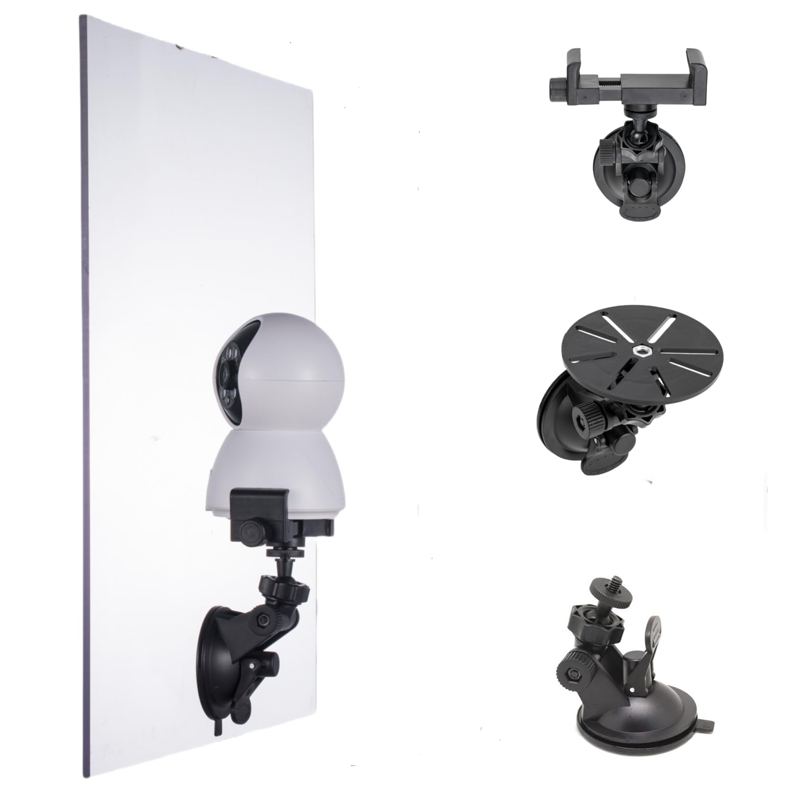 LamYHeng Window Mount for Security Camera,Rotating Suction Mount Bracket,Compatible with Universal Security Cameras Monitor