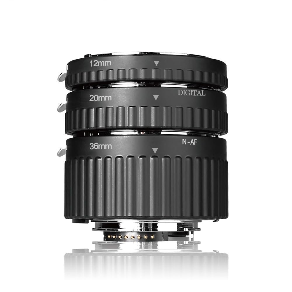 Mcoplus N-Pa Metal Auto Focus Macro Extension Tube Set For Nikon Dslr Cameras D7200 D7100 D5600 D5300 D5200 D5100 D3400 D3300 D3