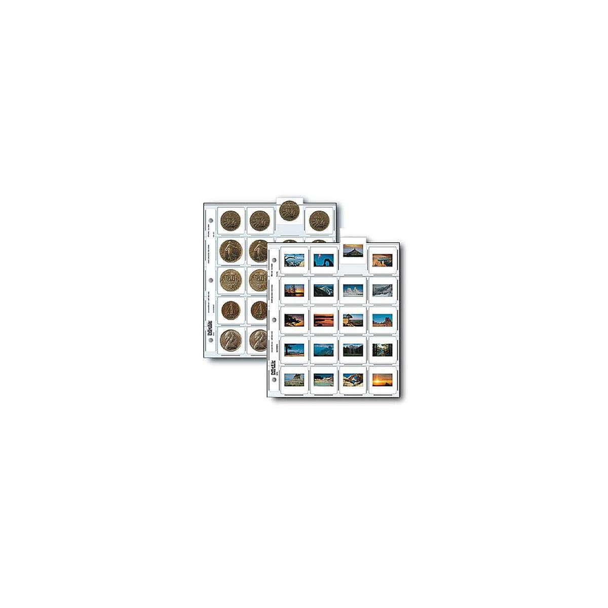 Print File 35Mm Slide Pages Holds Twenty 2X2' Mounted Transparencies, Top Loading, Pack Of 100