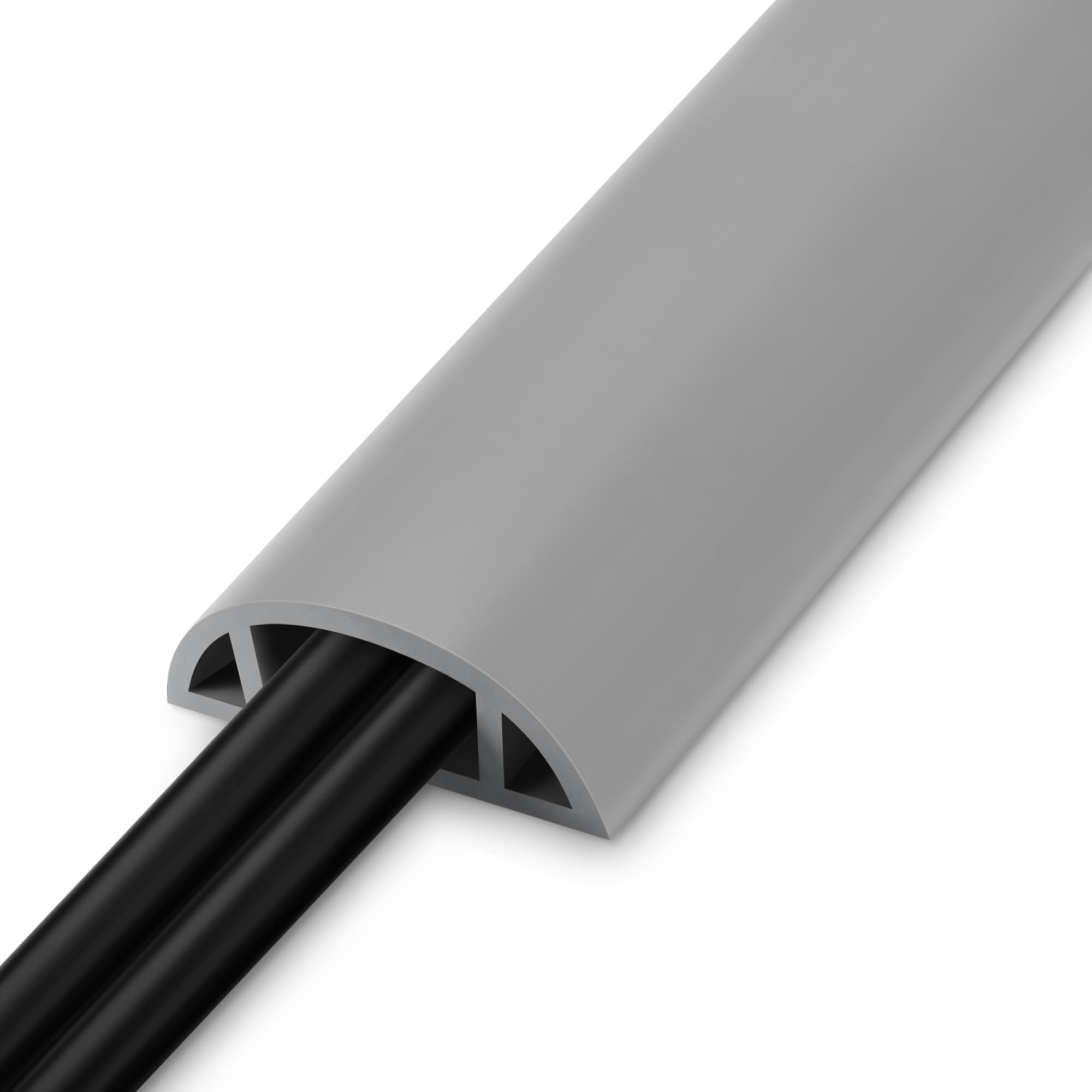 Lzeoy 5.5Ft Floor Cord Cover, Grey Soft Cable Cover Floor, Large Size Extension Cord Covers For Floor, Power Cord Protector Floo
