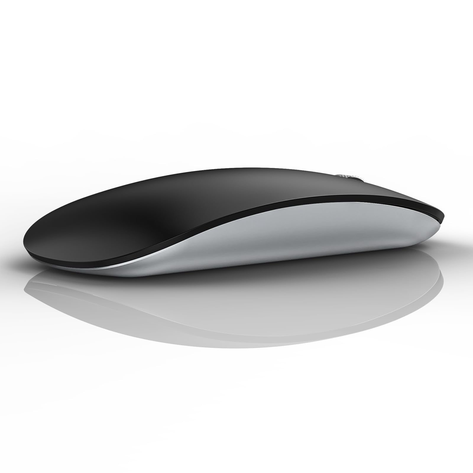 Tenmos M18 Bluetooth Mouse, Usb C Rechargeable Wireless Mouse, Triple Mode (Dual Bluetooth+Usb) Computer Silent Mice Portable With Usb Receiver Type C Adapter For Laptop/Macbook/Ipad/Pc   Matte Black